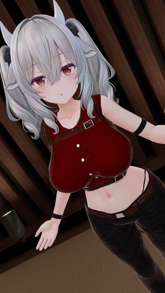 Mirtina, Inaba Kaya, Misaki Raine compatible trouser-style costume "Crimson Pulse" image