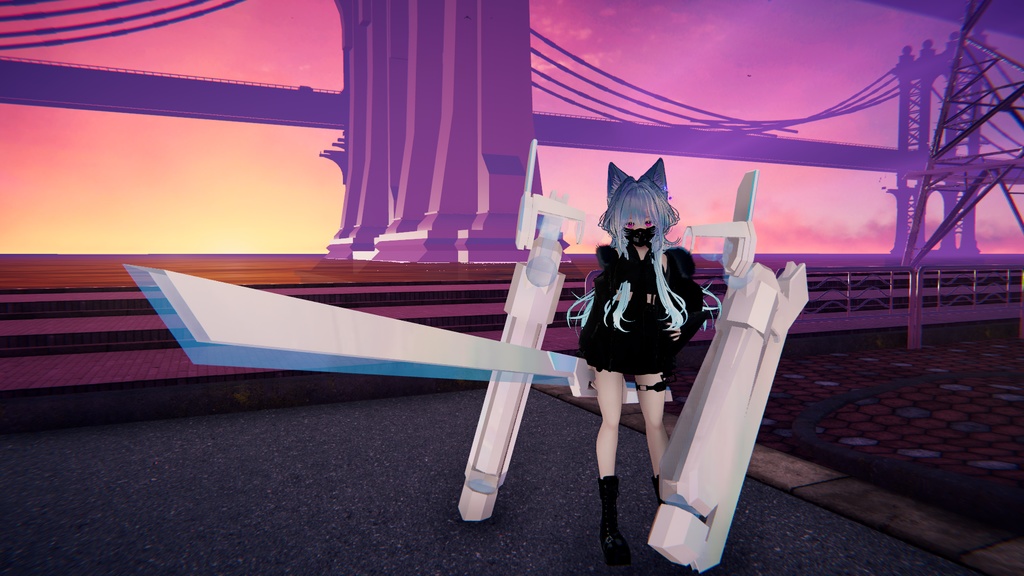 【VRChat想定】ブレードアームand対艦刀 image