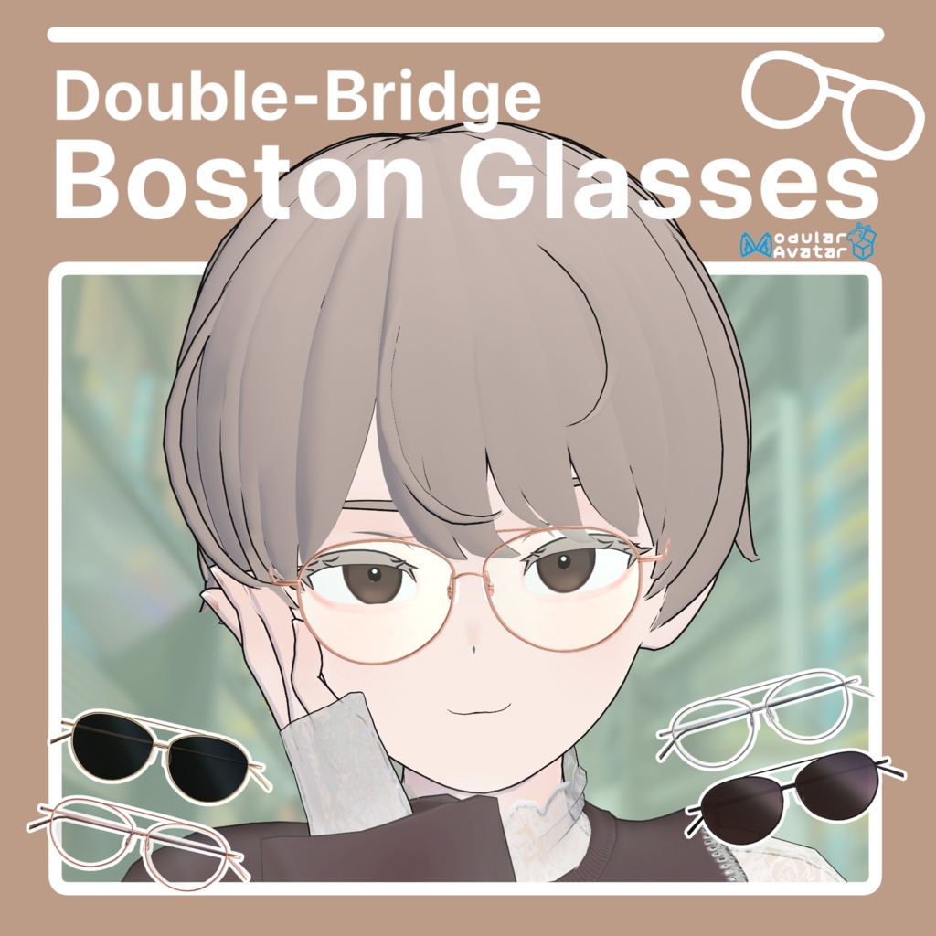 Double-Bridge Boston Glasses image