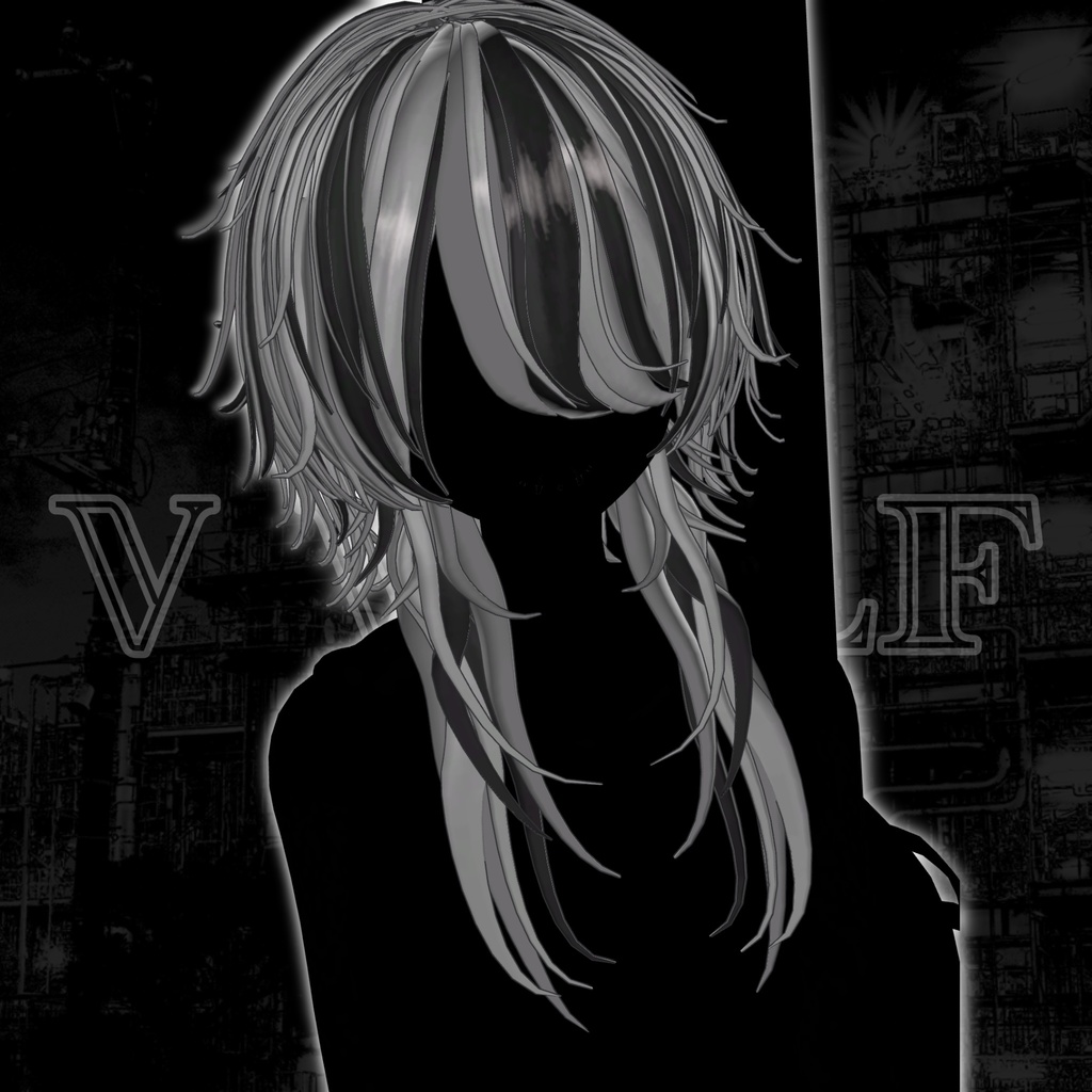 🐺【３avatars【 VRC Hair】 V wolf　＆ mouth piercing　（狛乃/くうた/キプフェル）🐺　 image