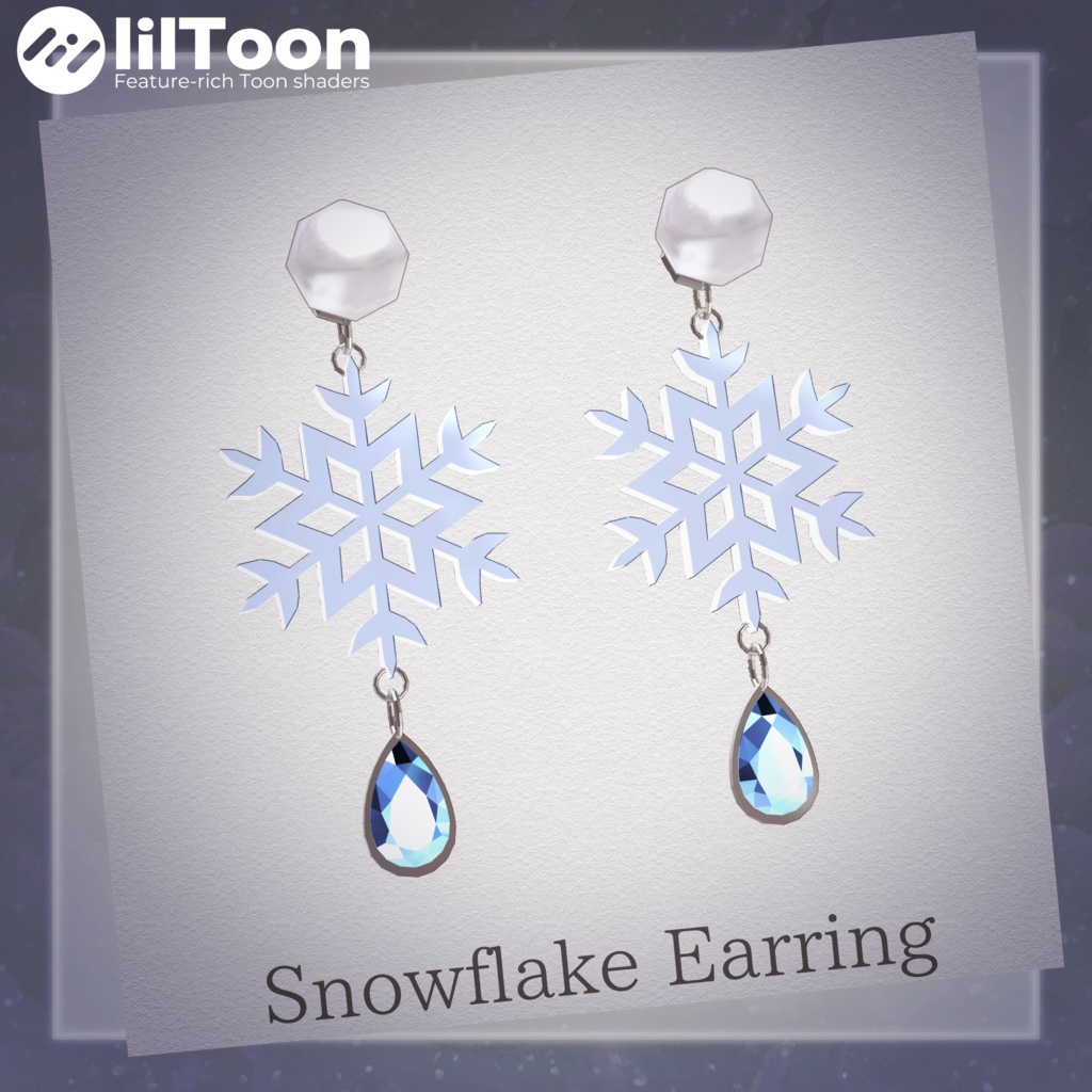 【FREE/無料】❄️Snowflake Earring❄️ image