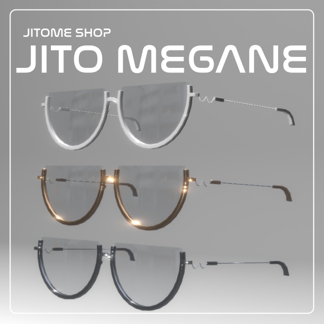 ジトメガネ　アンダーリムメガネ image