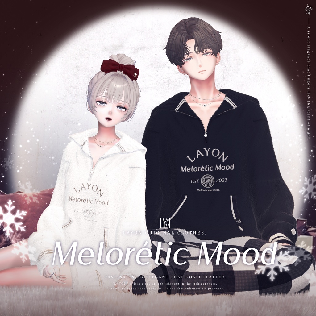 【3D】Melorétic Mood wear (森羅/しなの/LUMINA/マヌカ/しらつめ/Sio/マリシア/ミルティナ/水瀬/狛乃/斑霞/Alué対応) #LAYON服 ＃LAYONコーデ image