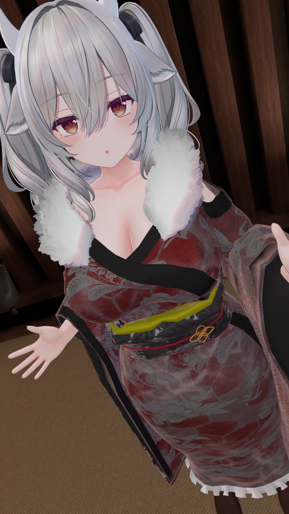 Japanese-style costume "Crimson Snow Moon Night" for seven avatars image