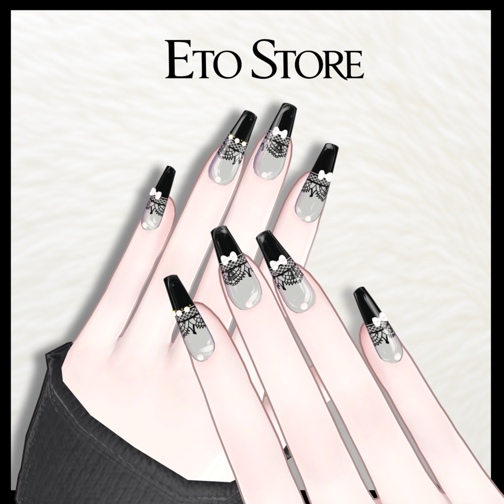 【MA対応】lace ribbon nail image