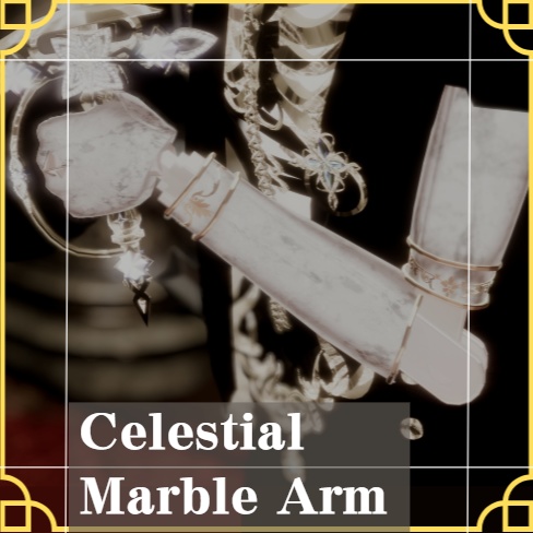 {kalne用} 大理石と金の機械義手 - Celestial Marble Arm【+Head対応】 image