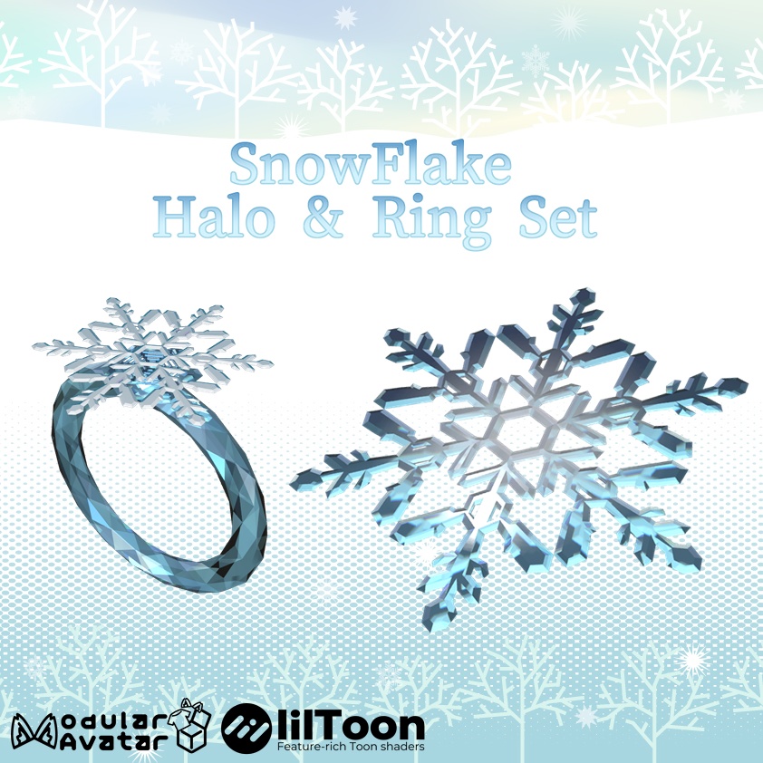 SnowFlake Ring & Halo Set image