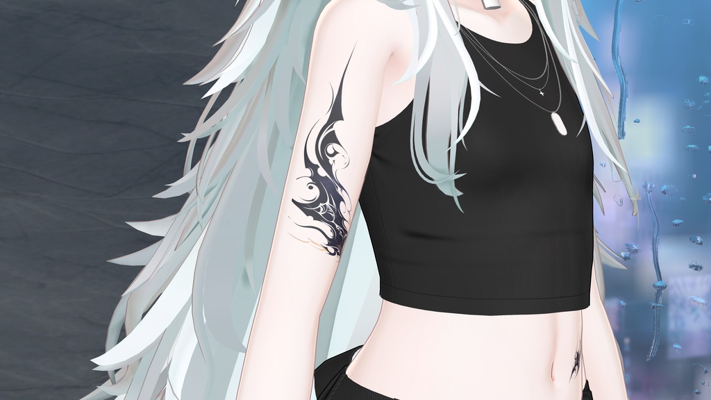 Transparent Art Tattoo Material image