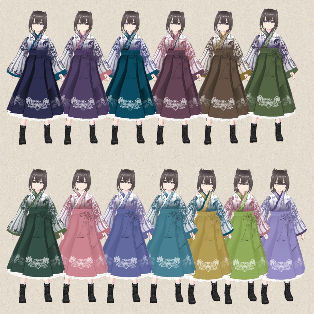 Short Hakama - Includes Vroid/VRM data image