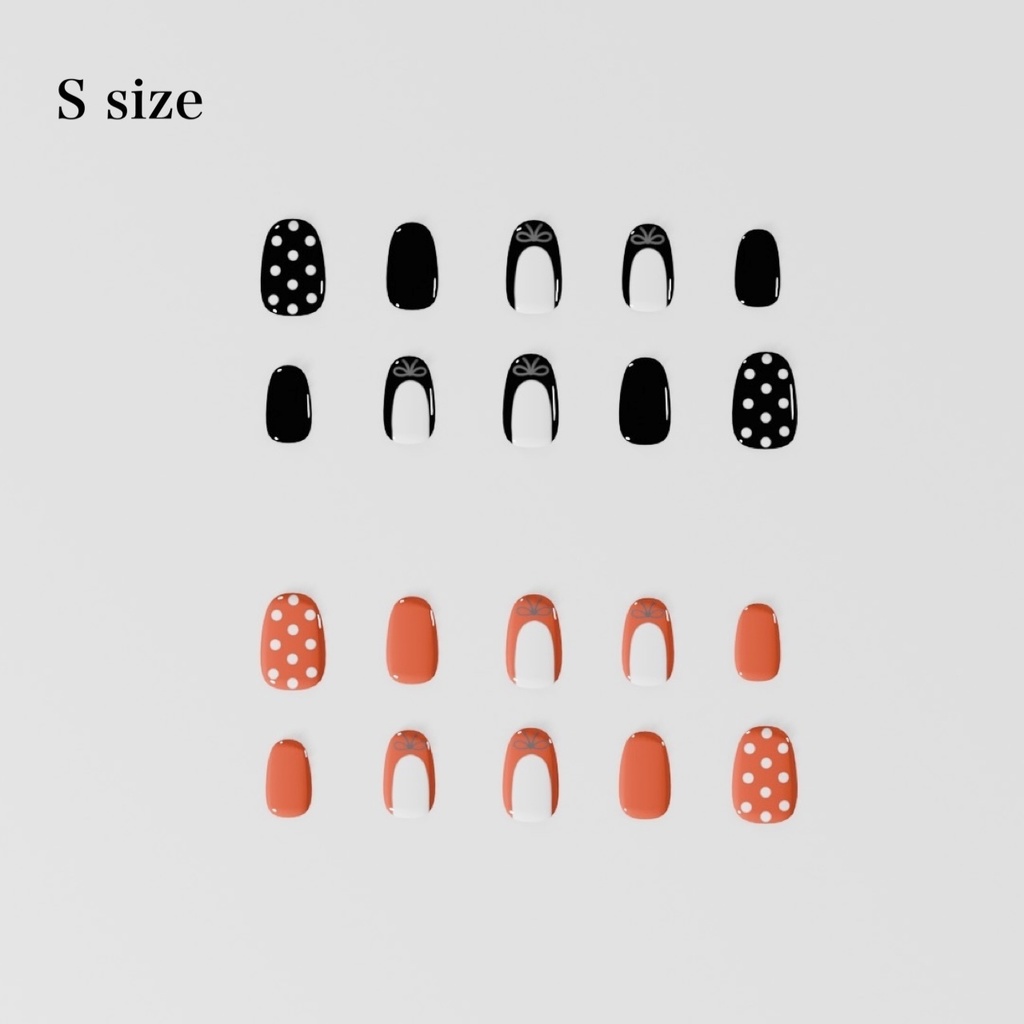 : Two-Tone Ballet Shoes * Nail Tips [S/M/L Three-Size Set] image