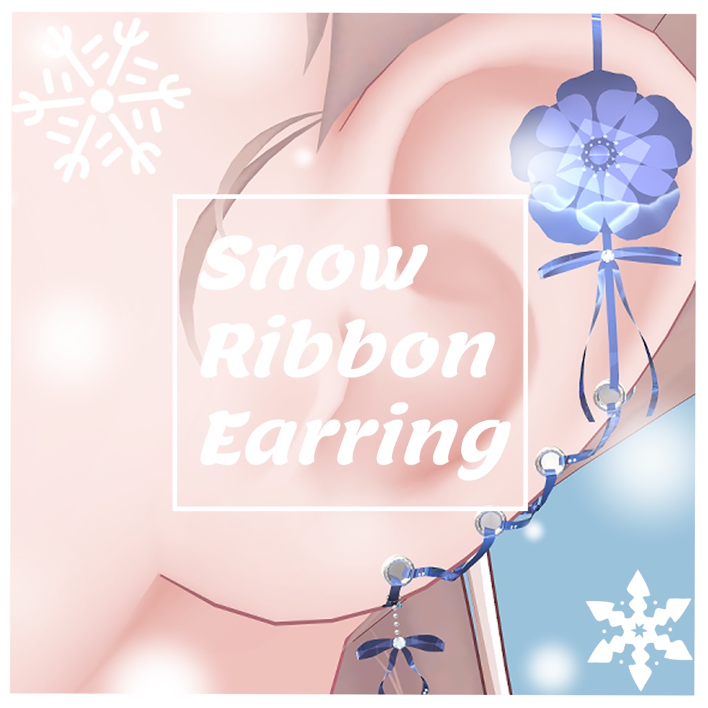Snow Ribbon Earring -Snow Earring- image