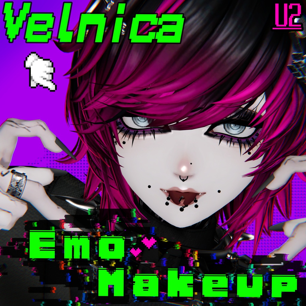 𖤐⸜Velnica⸝𖤐Emo girl ࣪ Make up_Texture image