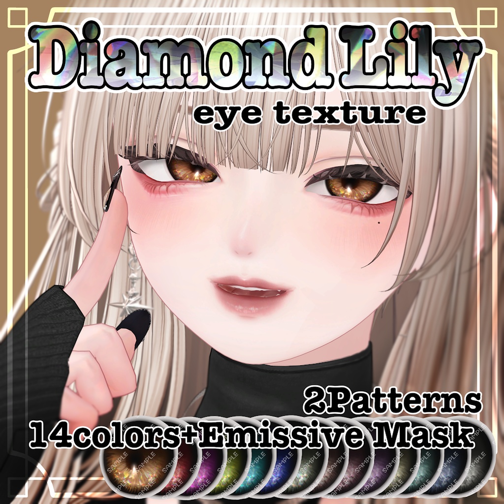 【4Avatars】No.1 Diamond Lily EyeTexture image