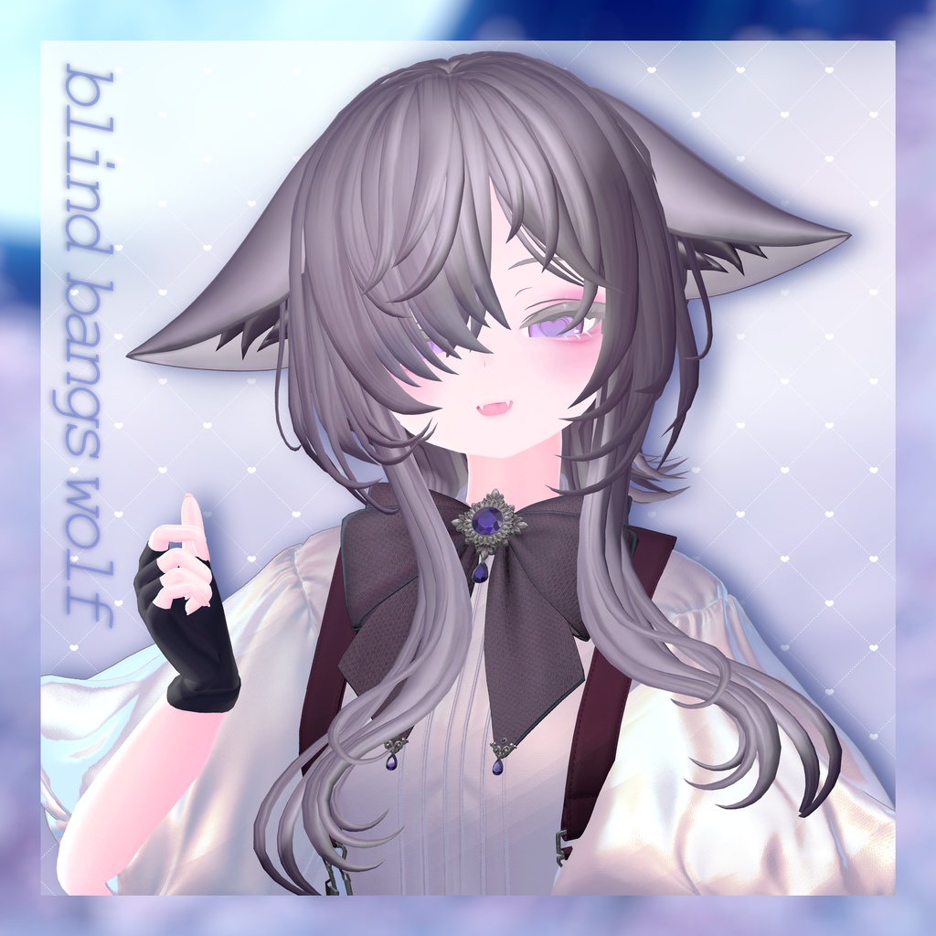 ♡目隠れウルフ髪型♡【VRchat向け】 image