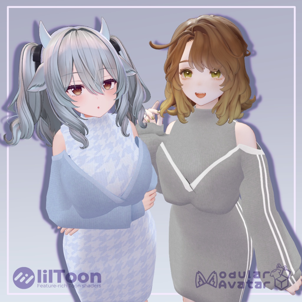 [MA-ready] Knitted dress with cardigan image