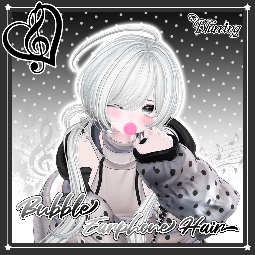 「VRC Hair」 ᖰ Bubble Earphone Hair ᖳ image