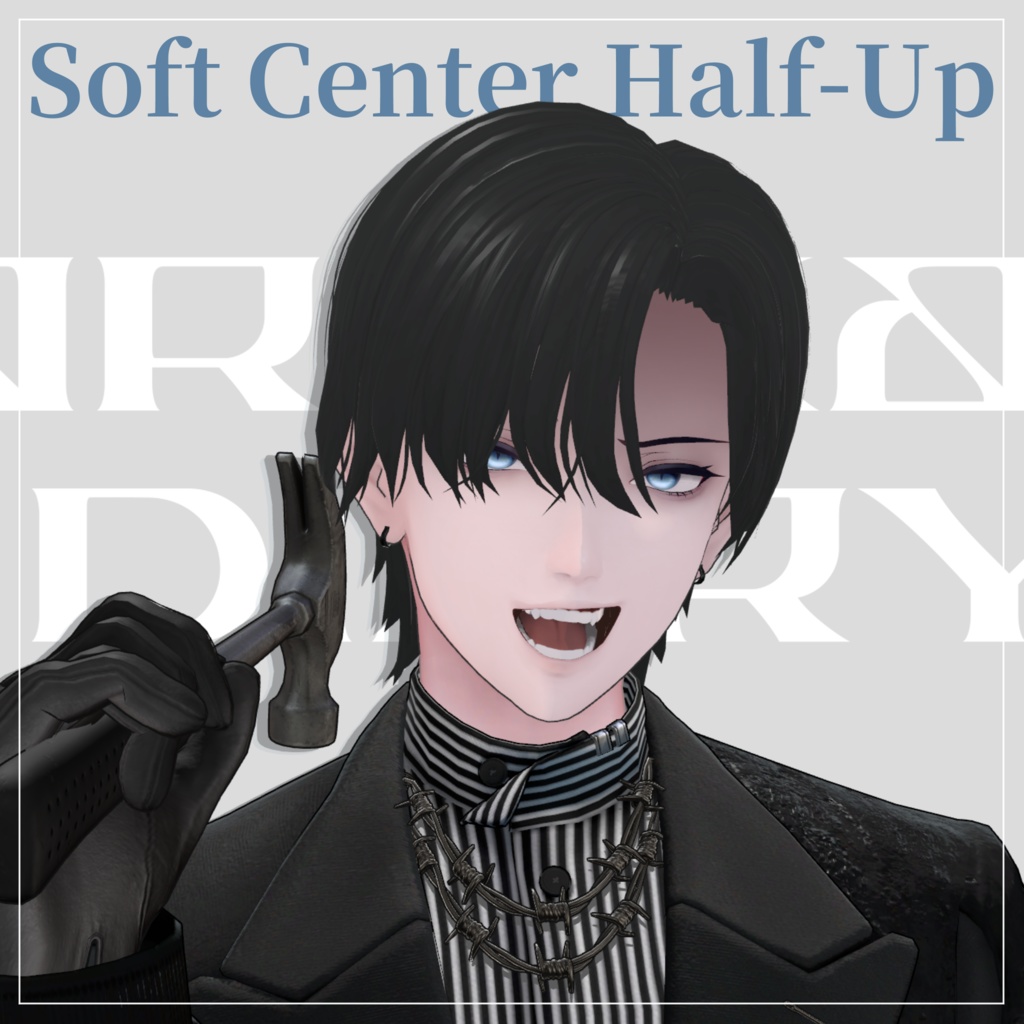 【8アバター対応】Soft Center Half-Up image