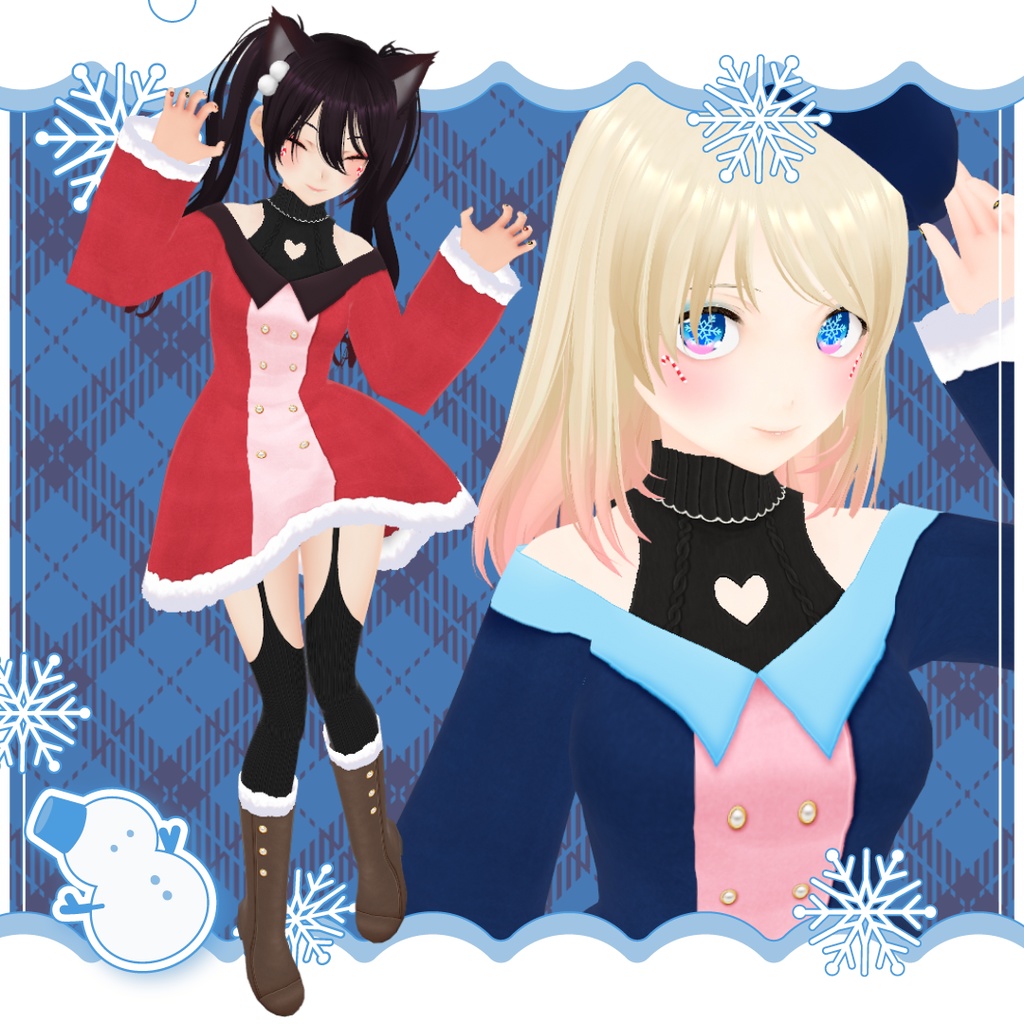【VRoid】 Fluffy Winter Coat Set image