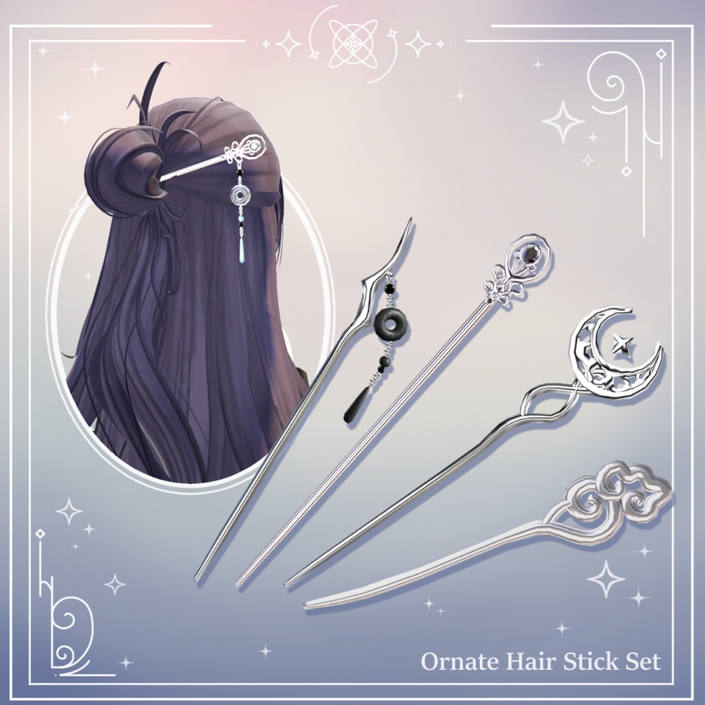 Ornate Hair Stick Set image