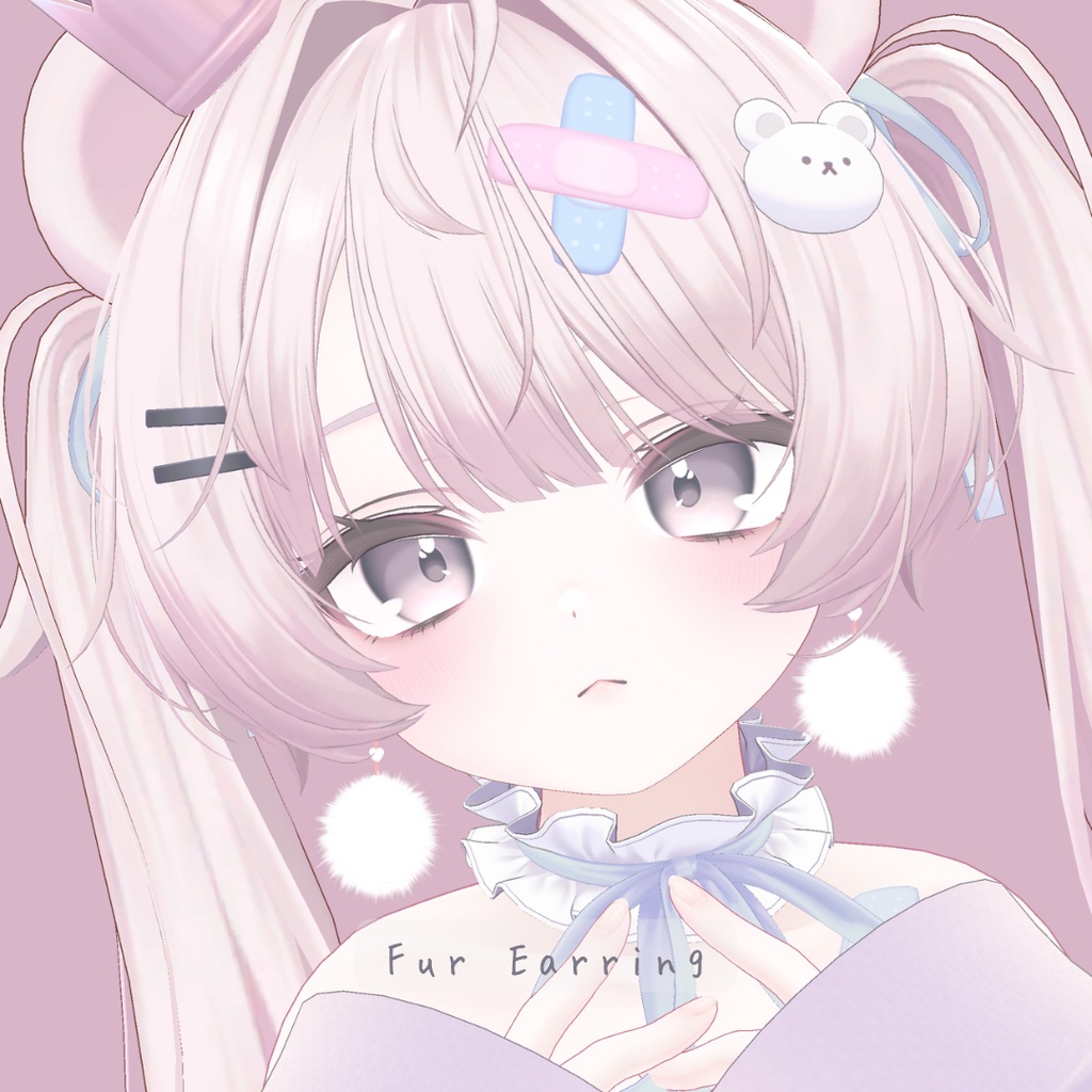 Colour-changeable "Toron" swaying fur earrings Milfy pre-configured / MA compatible image