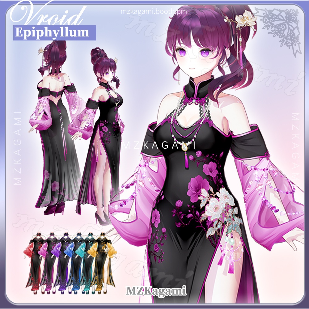 [VRoid] Epiphyllum Cheongsam (6 colours) image