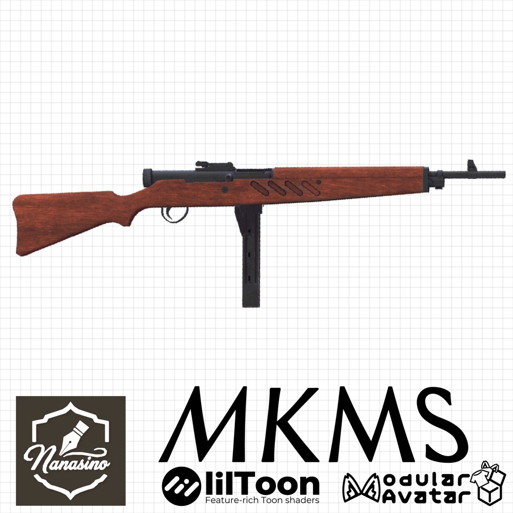 【VRChat想定】MKMS短機関銃 image