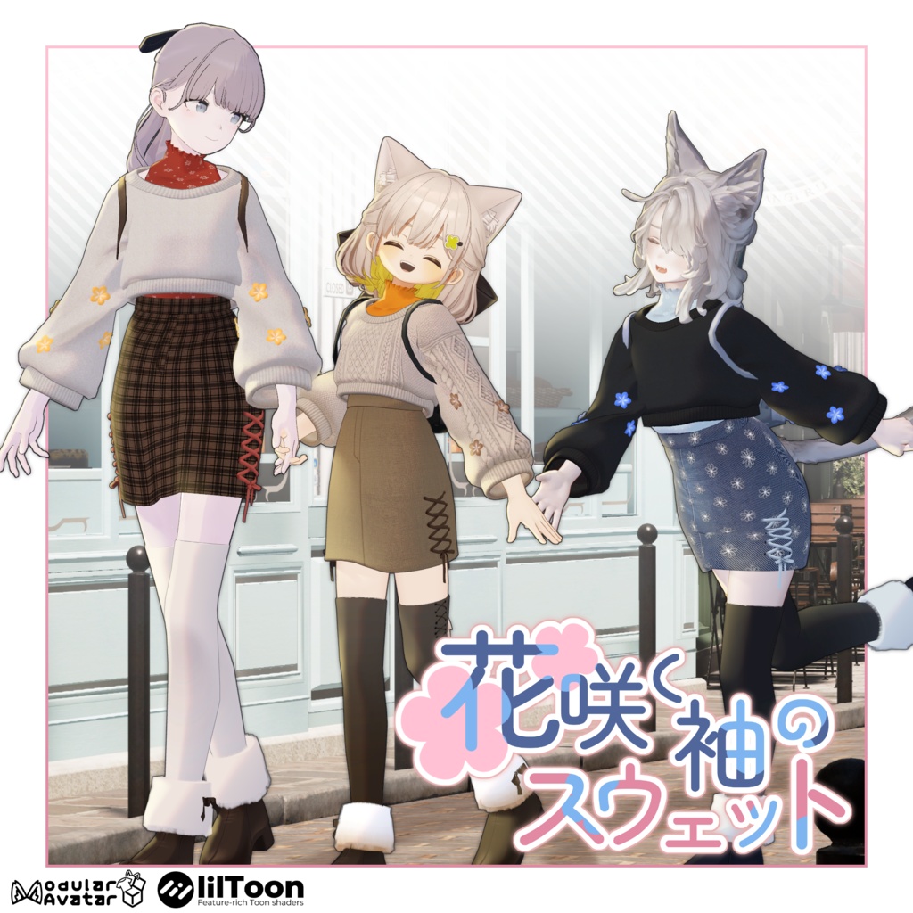 Flower-Sleeve Sweatshirt image