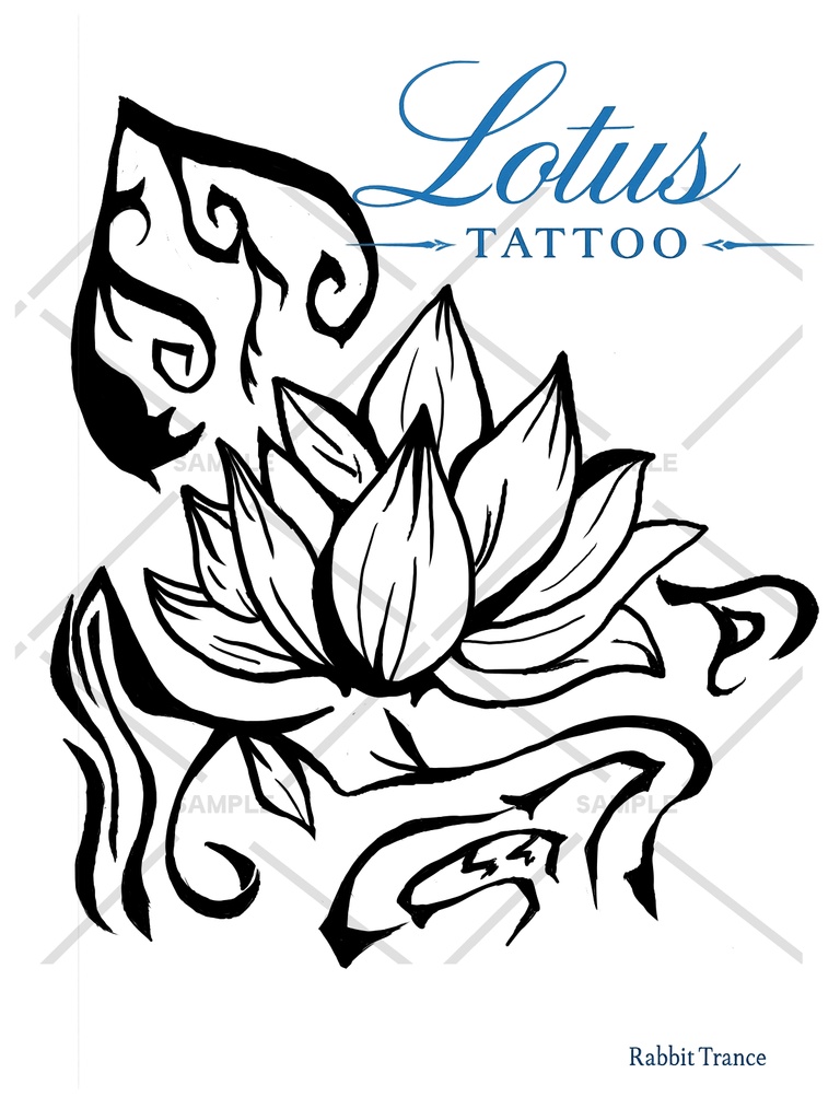 Lotus tattoo texture image