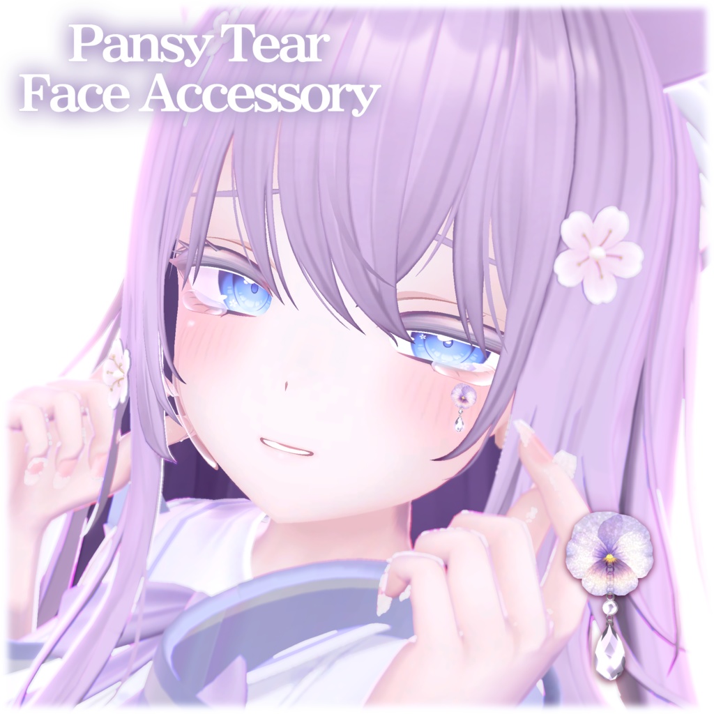 🫧Pansy Tear – Accessory image