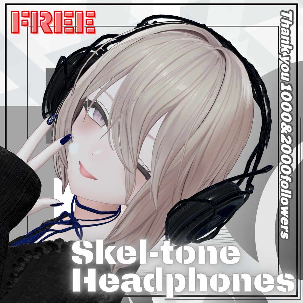 Skel-tone Headphones [thanks to 1000 & 2000 followers] image
