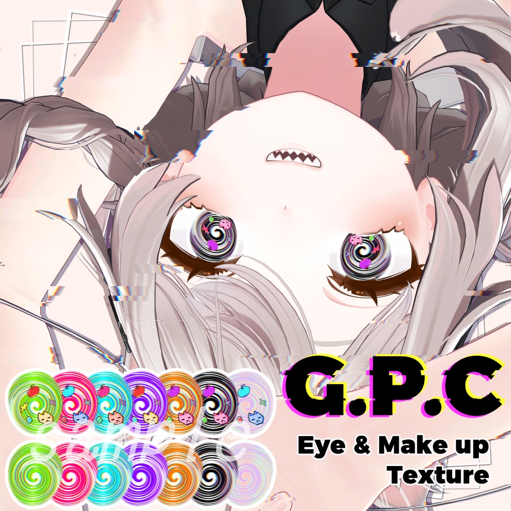 [Shinano Exclusive] Glitchy Poison Candy Eye & Makeup Texture image