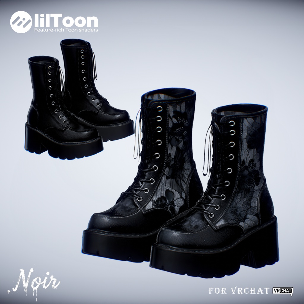 Eclat Noir Boots Includes alternate colour MT. Compatible with 14 avatars image