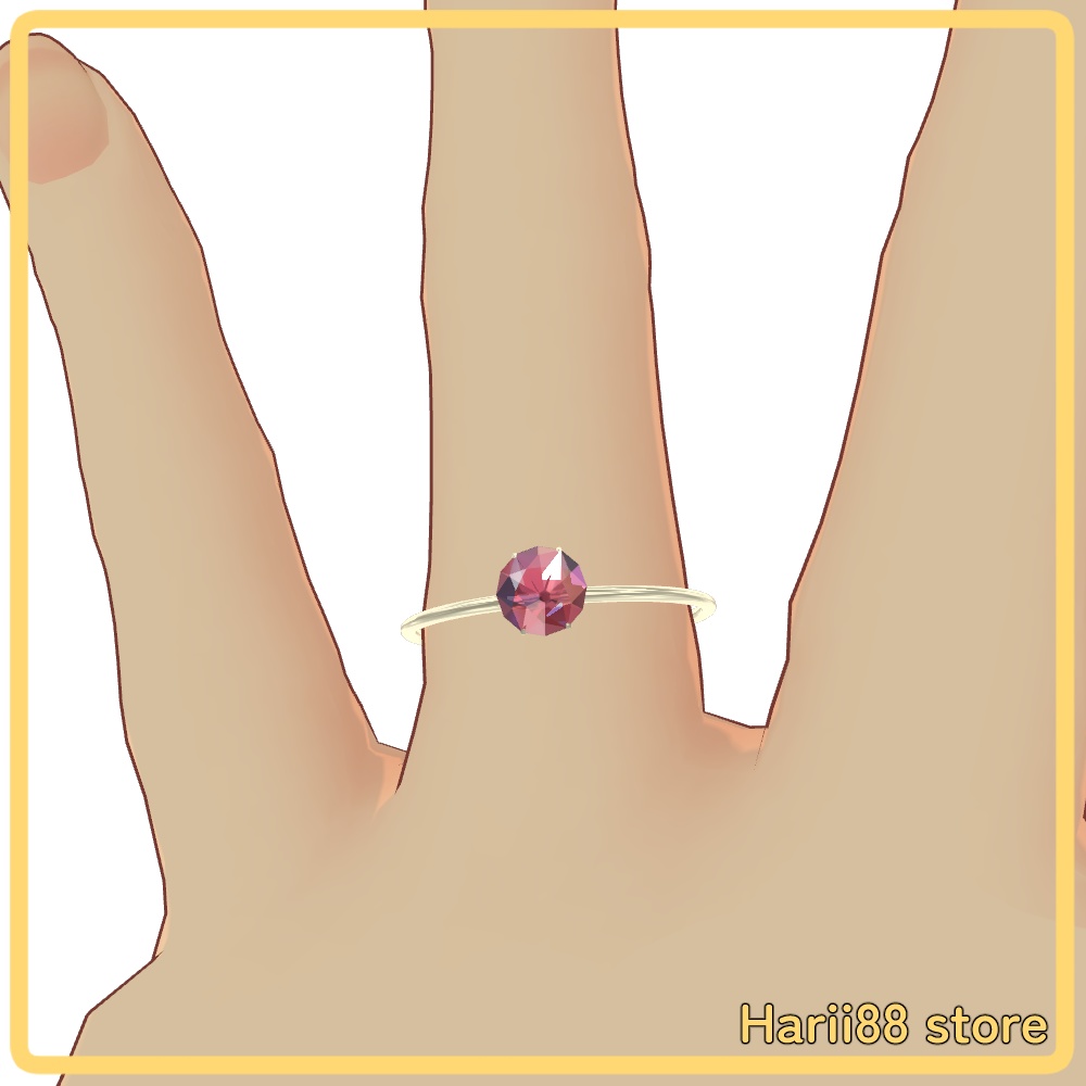【VRChat向け】ピンクダイヤリング　ゴールド・シルバー【無料】 image