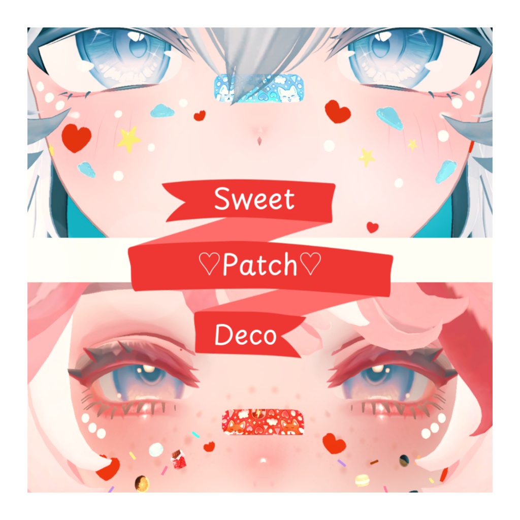 【Sweet Patch Deco】– Y2K＆Valentine Face Accessory – image