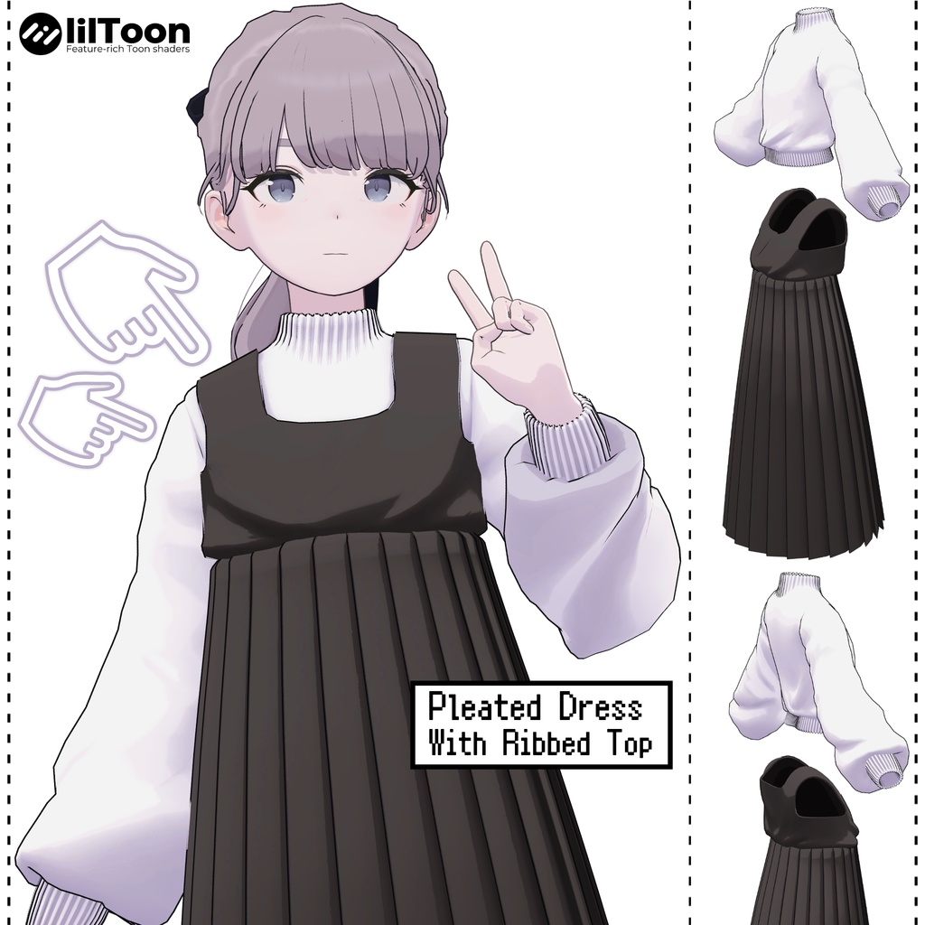 【Lapwing】Pleated Dress image