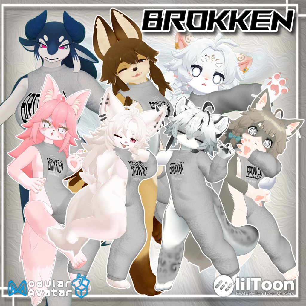 【7 アバター対応】衣装3Dモデル - Brokken image