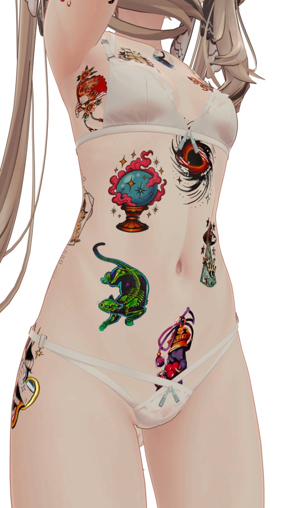 Old School Stickers Tattoo I / tattoo 4K Textures image