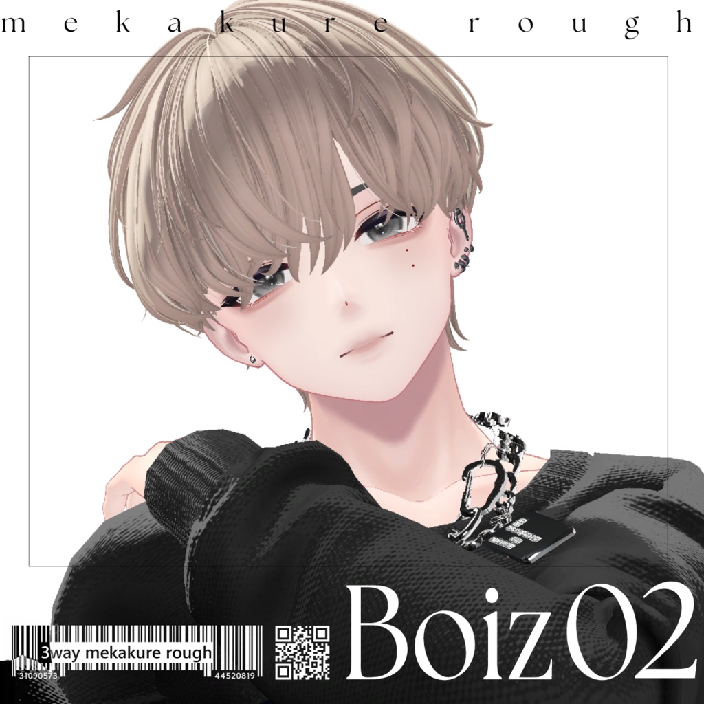  [ 9Avatars ] 3way Mekakrue Rough Hair  #BoizHair image