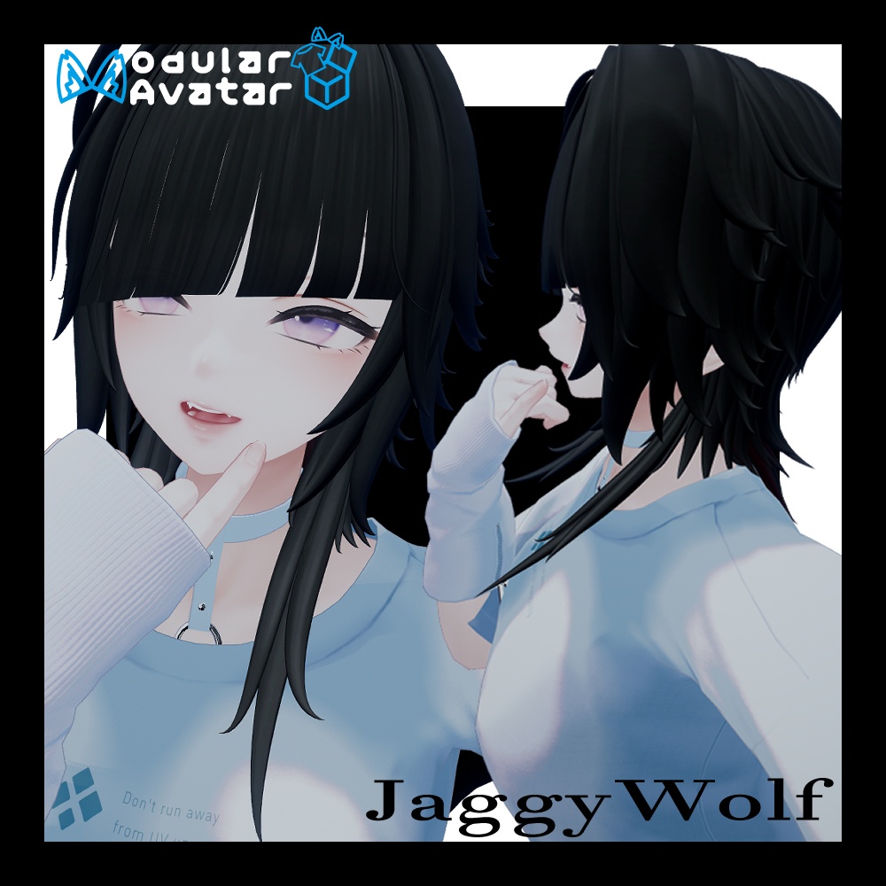 【VRC想定】JaggyWolf【MA対応】複数アバター対応 image