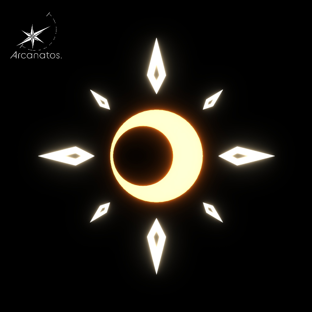 Crescent Moon Halo / Angelic halo featuring a crescent moon motif image