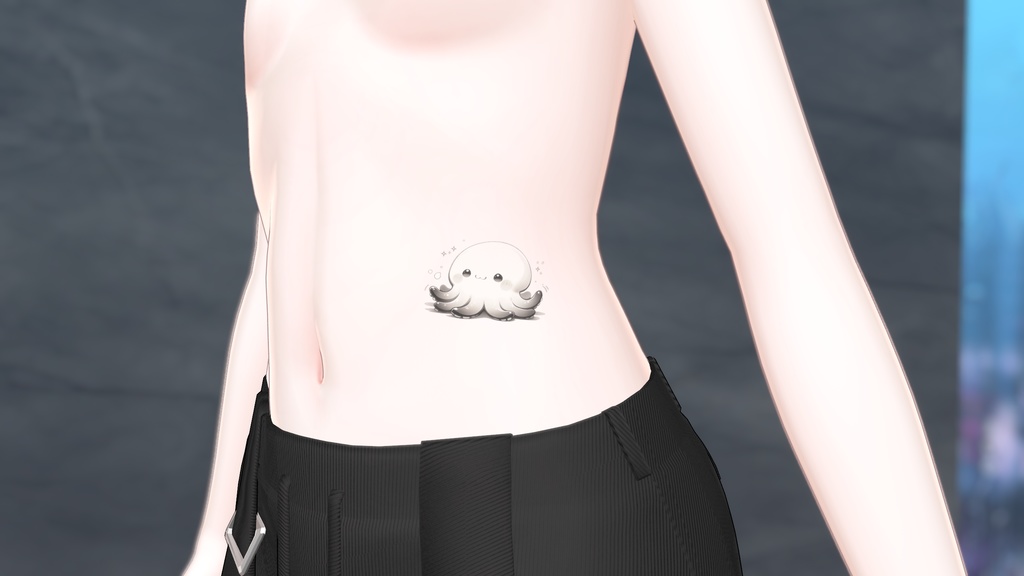 Transparent Art Tattoo Material Octopus image