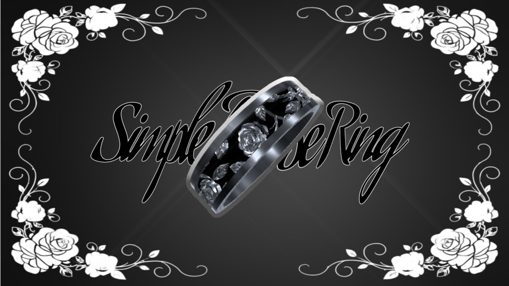 【VRChat想定アクセサリー・全アバター対応】Simple Rose Ring image