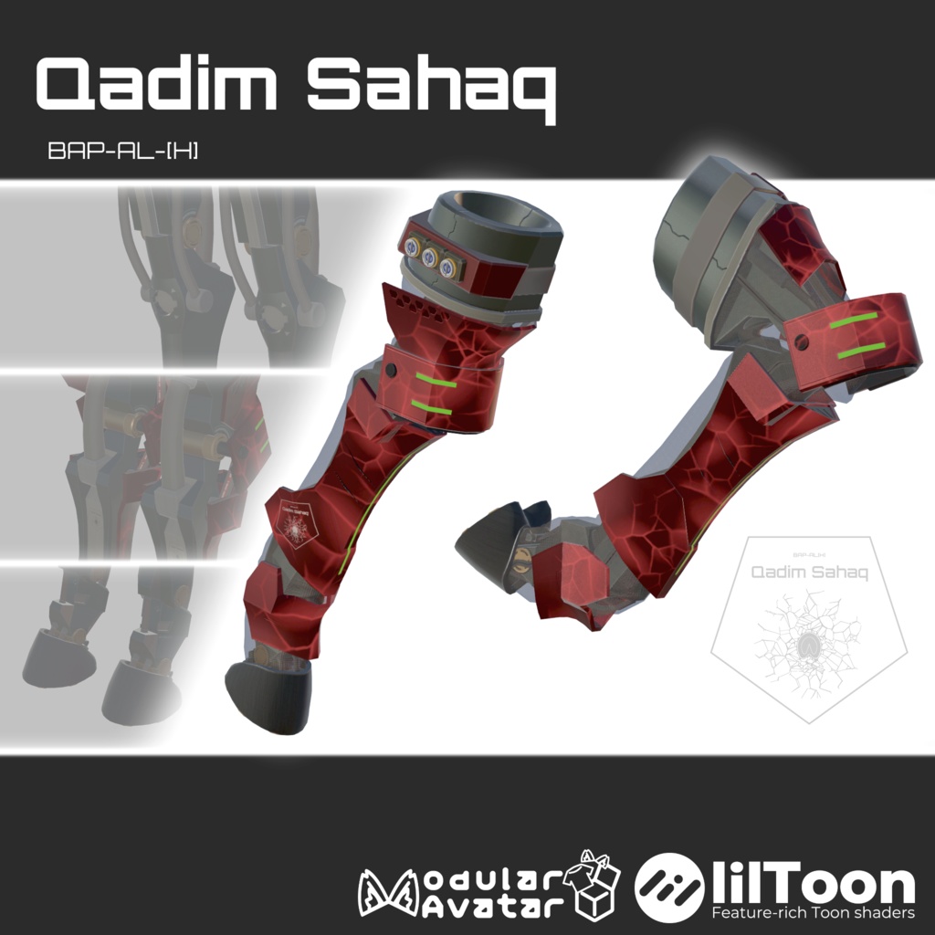 【VRChat向け衣装】 Qadim Sahaq 【義足】 image