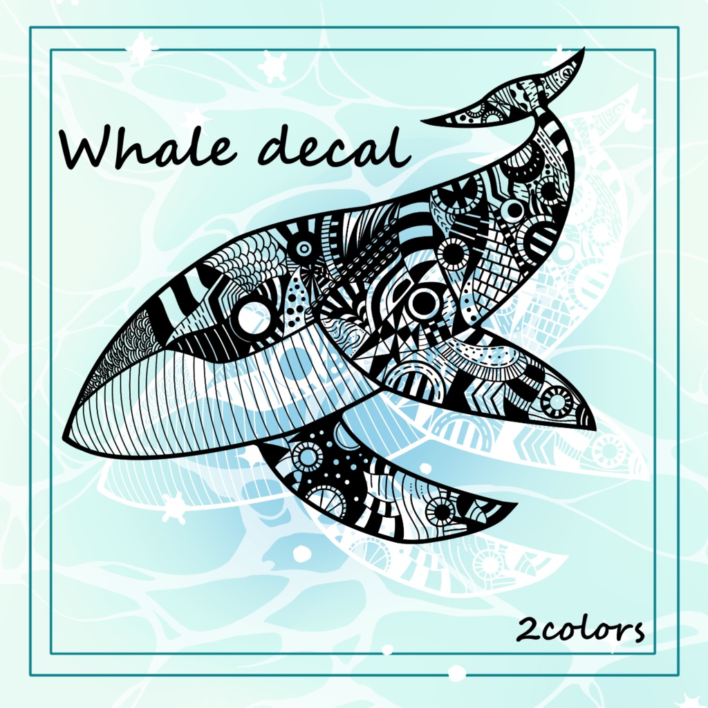 whale decal【デカール】 image