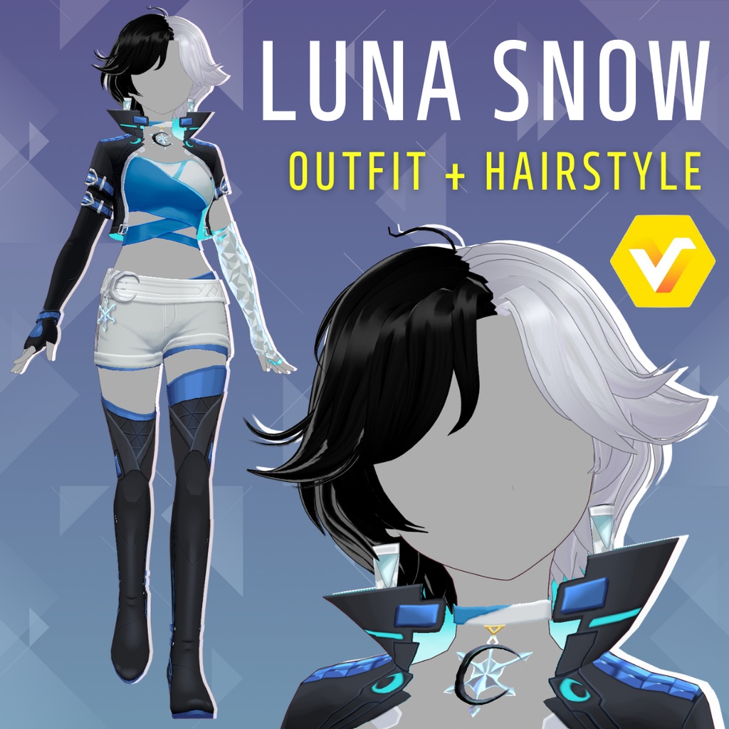 【VRoid】 Outfit + Hairstyle Marvel Rivals Luna Snow inspired image