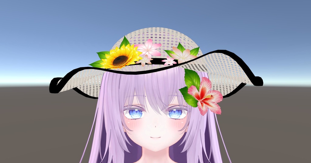 Summer Straw Flower Hat image