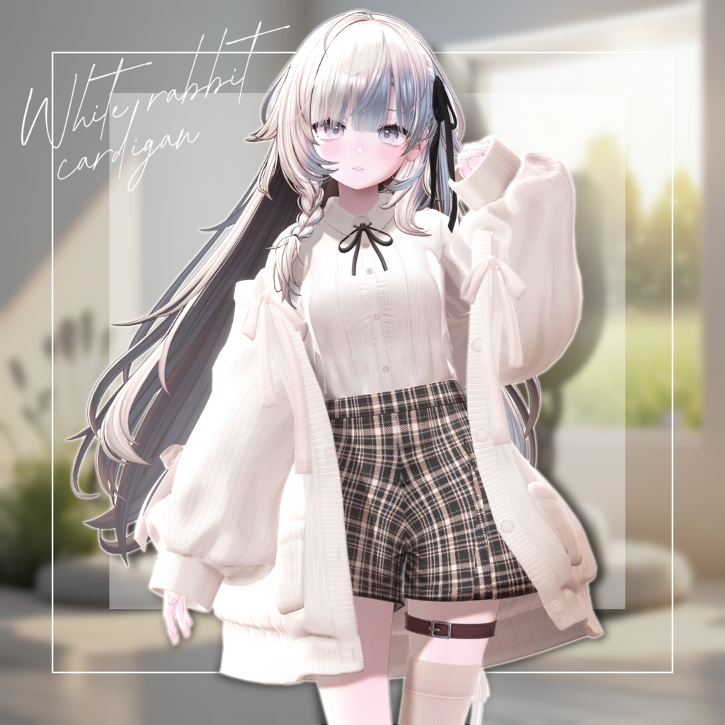 30% OFF SALE / White Cardigan  WHITE image