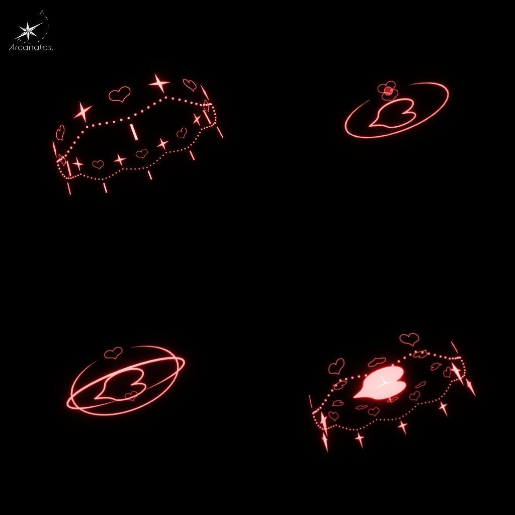 Heart-Shaped Angel Halo Set (4 Styles, 6 Colours) Vol.2 image