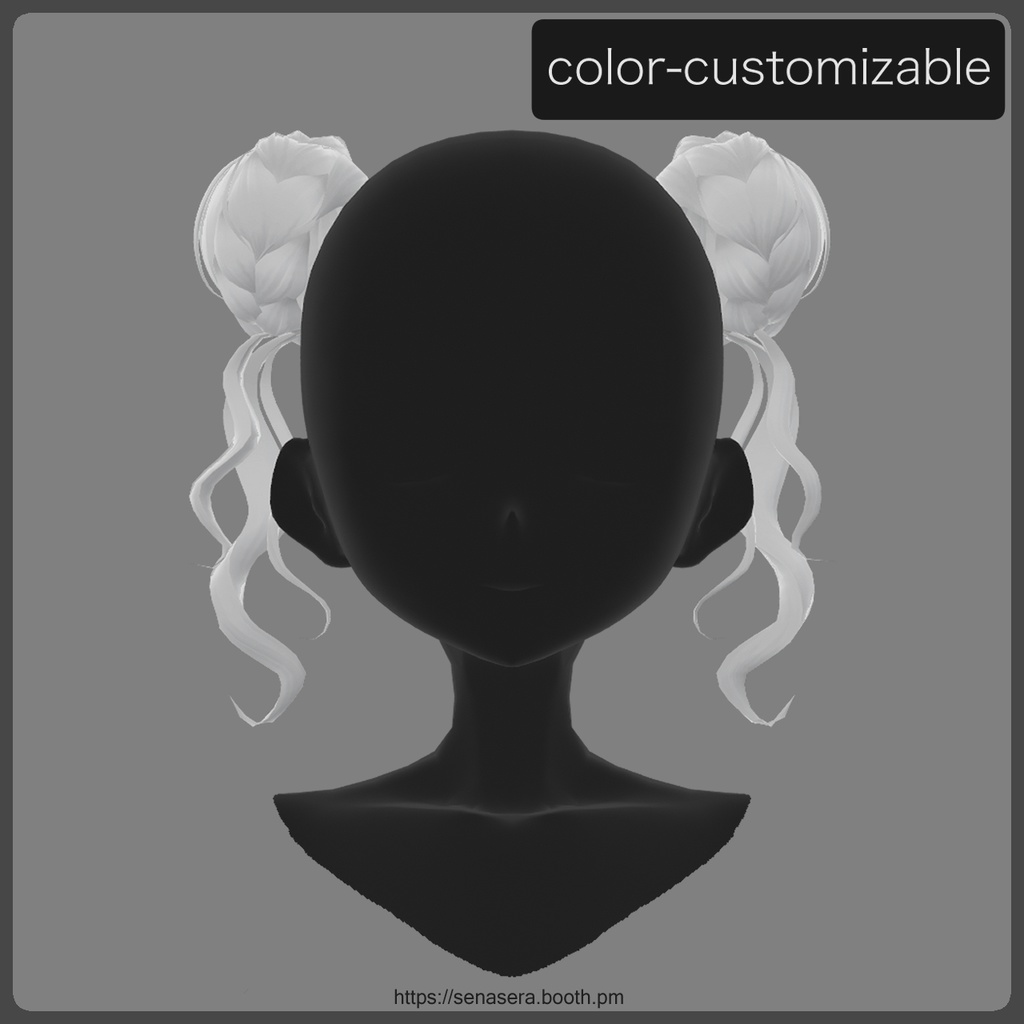 【VRoid】くるふわくらげツインエクステ / Fluffy Jellyfish Twin Extensions image