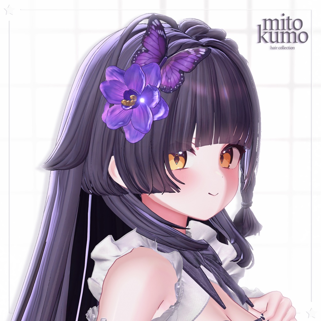 🔴On Sale 💮【VRC Hair】 ◈Hana hime Hair◈ image
